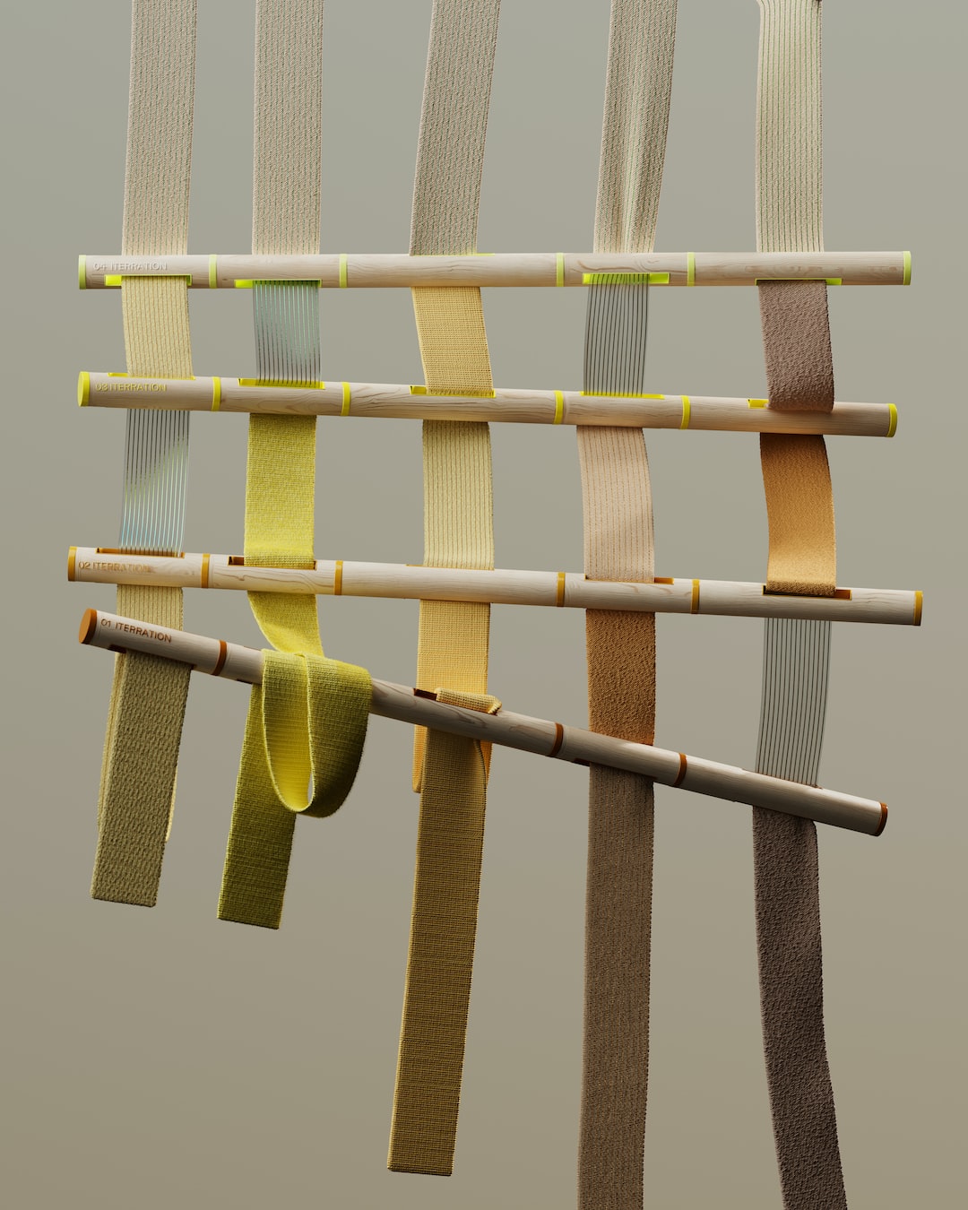 Reinforcement Learning: The strings represent data transmittance, with each iteration they change something. Artist: Vincent Schwenk.