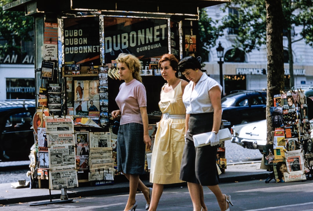 Three retro women by Best 3D Printer three women walking on road