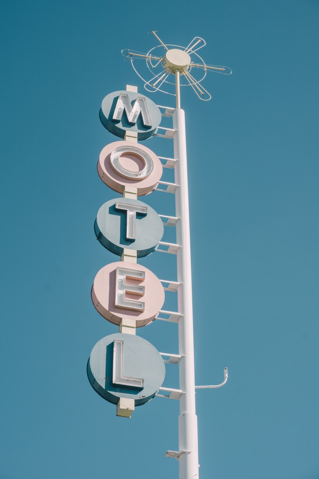 MOTEL by Best 3D Printer white and teal metal motel signage